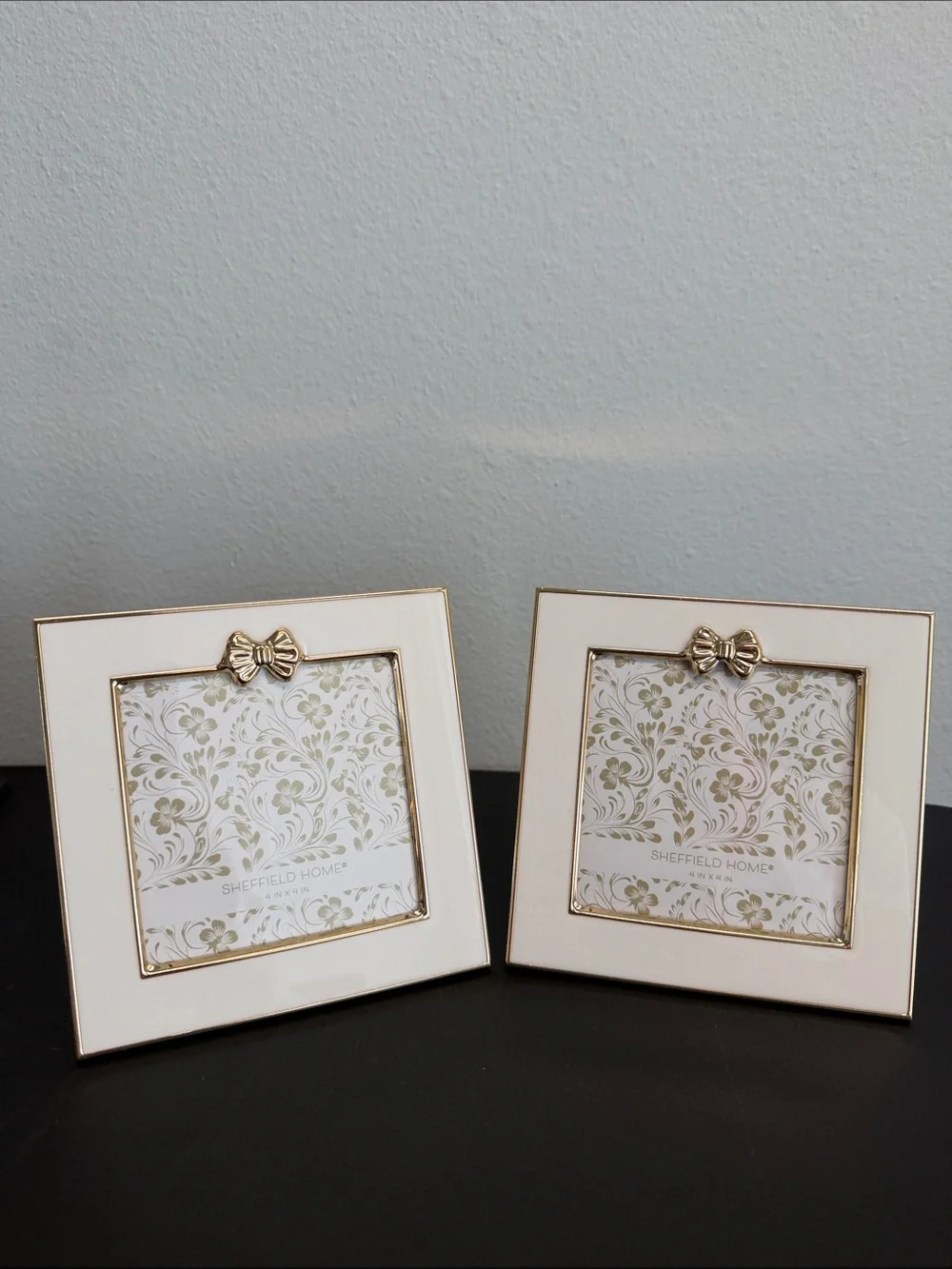 Sheffield Home | Cottage Chic Coquette Gold Trim Picture Frames ~ Set of 2